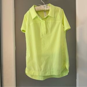 Ivivva (by Lululemon) neon lime green-ish polo girls size 12